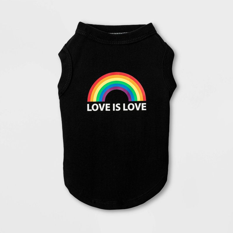 Love is Love Pride Dog and Cat Tank Shirt - Black - Boots & Barkley™, 3 of 11