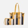 MKF Collection Juliana Oversize Vegan Leather Tote Bag and Wristlet by Mia K- Yellow Combo - 2 of 4