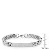Steeltime Men's stainless steel byzantine link Our Father english prayer id bracelet - 3 of 4