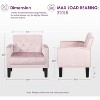 TYBOATLE Velvet Loveseat Sofa Set, 3-Piece Tufted Couch with 2 USB & Cup Holders, Small Space Furniture for Apartment, Office, Bedroom - 4 of 4