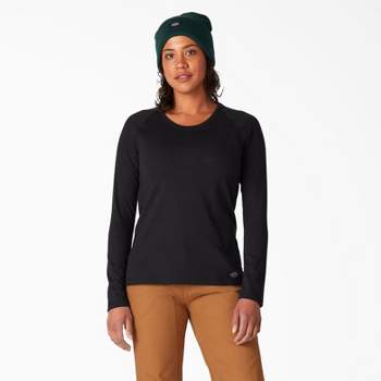 Dickies Women’s Long Sleeve Thermal Shirt, Black (KBK), XS