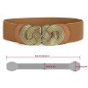 INSPIRE CHIC Knot Woven Metal Interlocking Buckle Elastic Waist Cinch Belt - 3 of 4