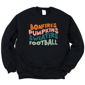 Simply Sage Market Women's Graphic Sweatshirt Bonfires Pumpkins Sweaters Football - 1 of 2