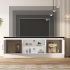 Modern Minimalist TV Stand,TVs Up to 65 Inches,Entertainment Center Console Table with Storage Cabinets and Shelves for Living Room - 4 of 4