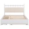 Whisen Queen Size Wooden Storage Platform Bed with 2 Big Drawers and Trundle - 4 of 4
