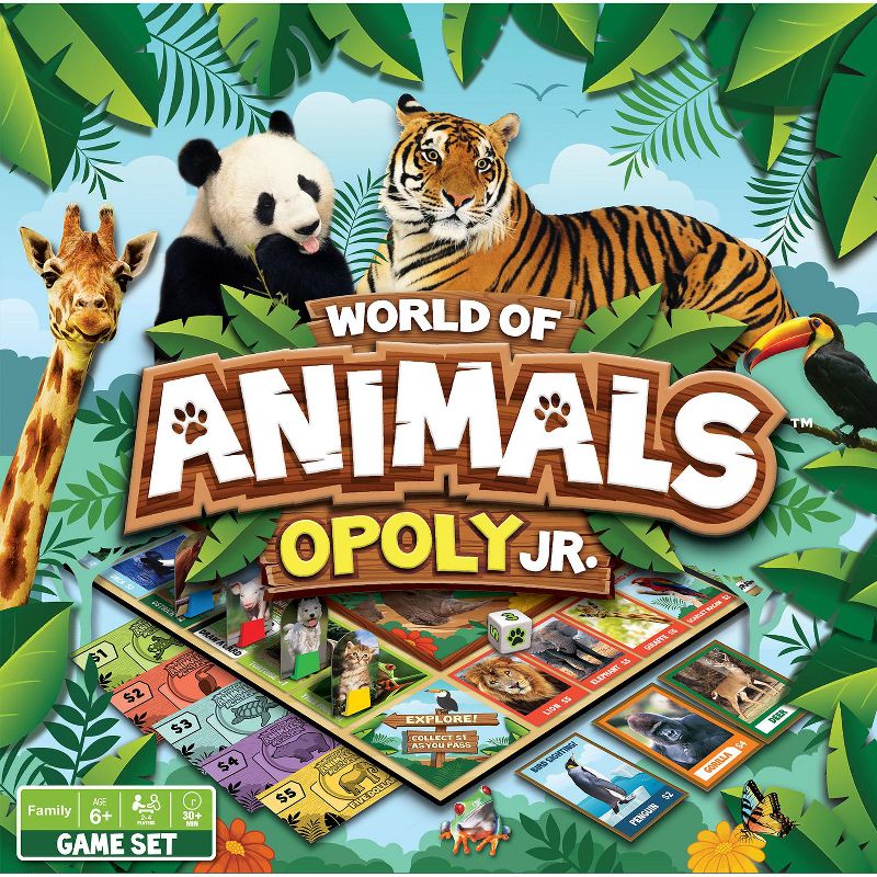 MasterPieces Kids & Family Board Games - World of Animals Opoly Jr., 1 of 7