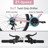 VASIP 24''Mountain Bike for Adults & Teens,21-Speed Gears & Dual V-Brakes, Durable Carbon Steel Frame,Pink - 4 of 4
