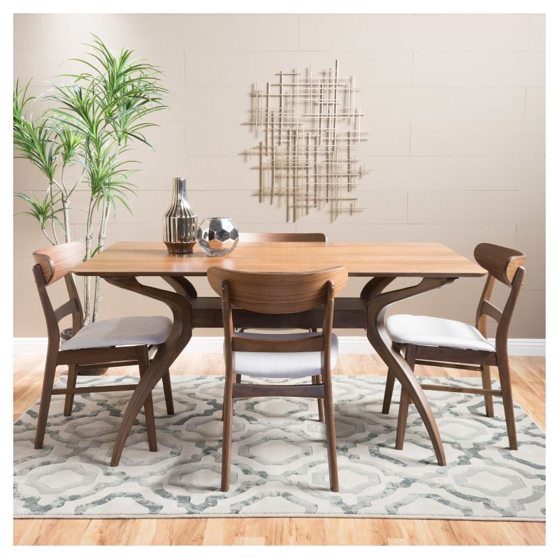 5pc 60" Lucious Curved Leg Dining Set - Christopher Knight Home, 3 of 6