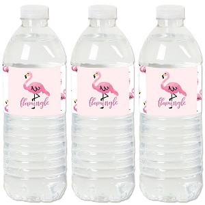 Big Dot of Happiness Pink Flamingo - Party Like a Pineapple - Tropical Summer Party Water Bottle Sticker Labels - Set of 20 - 1 of 4
