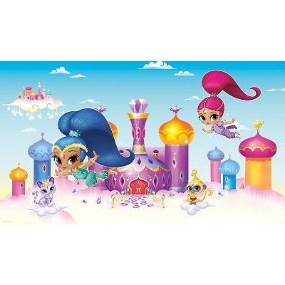 6'x10.5' XL Shimmer and Shine Chair Rail Prepasted Mural Ultra Strippable - RoomMates