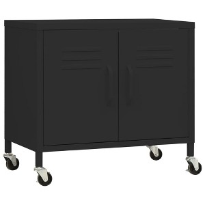 CLIHOME Heavy Duty Storage Cabinet, Freestanding File Cabinet with Wheels for Home Office, Industrial Style - 1 of 4