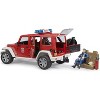 Bruder Jeep Rubicon Fire Vehicle with Fireman Figure - 2 of 4