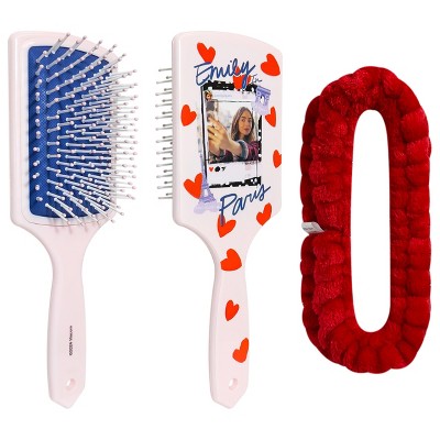 Emily in Paris Girls Spa Set – Hair Brush & Stretchy Headband – One Size