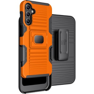 Nakedcellphone Combo for Samsung Galaxy A15 5G - Rugged Phone Case with Stand and Belt Clip Holster - 1 of 4