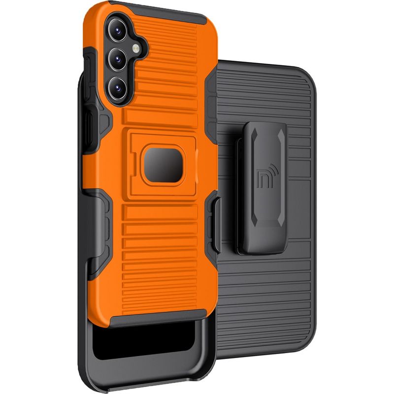 Nakedcellphone Combo for Samsung Galaxy A15 5G - Rugged Phone Case with Stand and Belt Clip Holster, 1 of 12