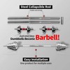Naysaye Dumbbell Set 110LB Adjustable Weight Set with Barbell Conversion Carrying Box for Home Gym, Silver, 36.22"*12.2"*6.29" - 2 of 4