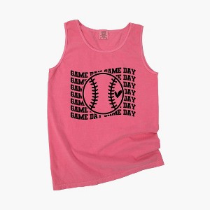 Simply Sage Market Women's Baseball Game Day Stacked Garment Dyed Heavy Weight Tank - 1 of 2