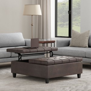 NicBex Square Linen Storage Ottoman Bench,Storage Ottoman with Lift Lids and Stitched Tuft Design,Modern Storage Bench for Living Room,Bedroom - 1 of 4