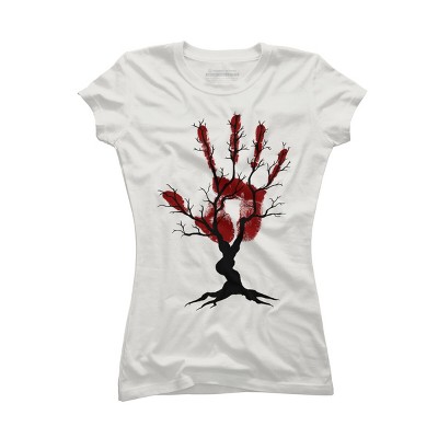 Junior's Design By Humans Halloween Tree By aisenArt T-Shirt
