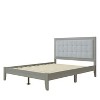 NicBex Luxury Queen/King Solid Wood Bed Frame with Upholstered Headboard,Modern Platform Bed for Bedroom,No Box Spring Needed - 3 of 4