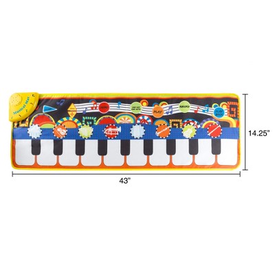 Floor Carpet Musical Mat Kids Toy Battery Powered Early Education Piano Keyboard 
