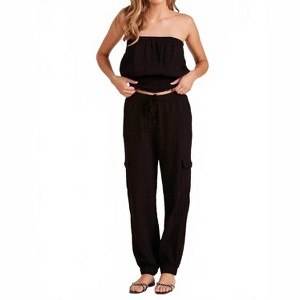 Women's Mixed Drawstring Pants - bobi - 1 of 3