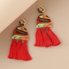 SOHI Women's Gold Tassel Drop Earrings - 2 of 3