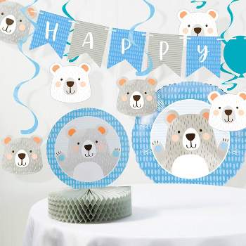 "Happy Birthday" Bear Print Party Decoration Kit