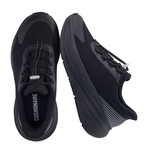 Женские кроссовки CUSHIONAIRE XPLOR Womens Walking Sneakers, Chunky Lightweight Platform Tennis Shoes Womens with Arch Support and Memory Foam, Black 7.5