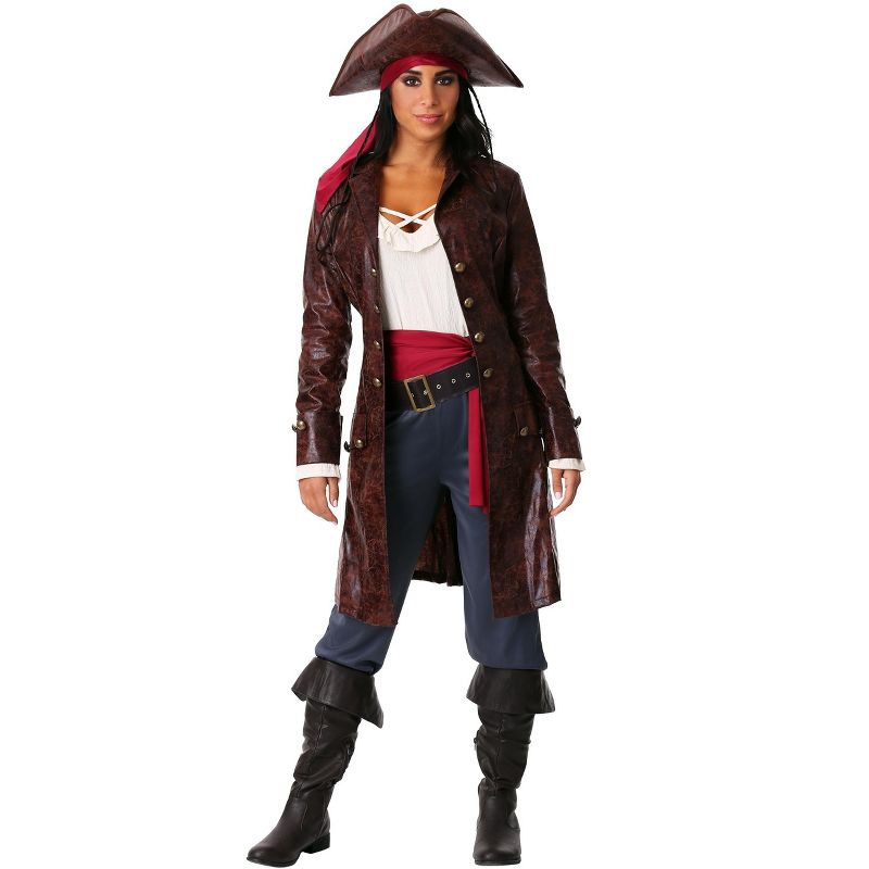HalloweenCostumes.com Women's Plus Pretty Pirate Captain Costume, 1 of 4
