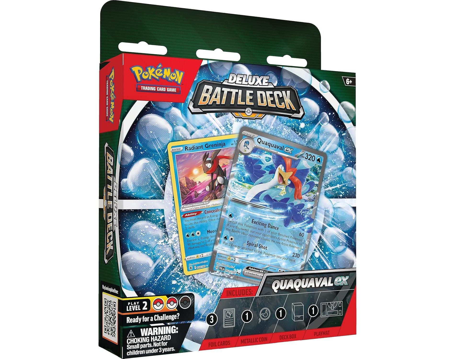 Pokemon TCG: Quaquaval ex Deluxe Battle Deck (Ready-to-Play 60-Card Deck & Accessories)