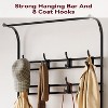 Entrance Shoeshine Shaft 4 in 1, 3 Level Luggage Rack with 8 Movable Hooks, Multifunctional Entrance Furniture, Entrance Shoeshine - 4 of 4