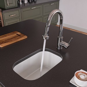 ALFI AB1218 Small Rectangular Fireclay Undermount or Drop In Prep / Bar Sink - 1 of 4