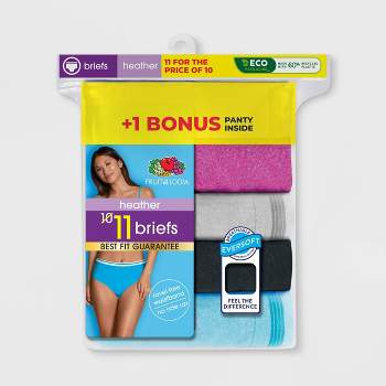 Fruit of the Loom Women's 10+1 Bonus Pack Cotton Briefs - Colors May Vary