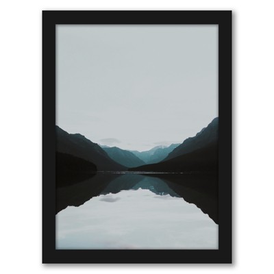 Americanflat Landscape Mountain Lake By Tanya Shumkina Black Frame Wall ...