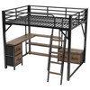Lycvki Metal Loft Bed with Desk and Storage Drawers - 4 of 4