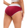 INSPIRE CHIC Women's Stretch Breathable Contrast Color Briefs 5 Pcs - 2 of 4