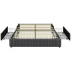 Yaheetech Upholstered Bed Frame Without Headboard With 4 Storage Drawers - 2 of 4