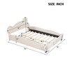 Queen Size Velvet Platform Bed with Bear-Shaped Headboard, with Bed-End Storage Pocket - 4 of 4