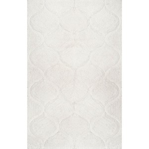 Nuloom Elsie Contemporary Shag Area Rug, 5' x 8', White - 1 of 4