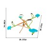 INFURNIC Baby Activity Gyms Outdoor Playground Four Seat Seesaw for Kids with 360 Degree Rotation, Green, 74.8"*74.8"*39.37" - 3 of 4