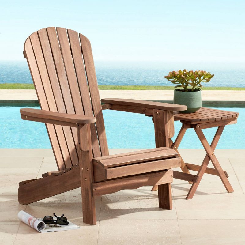 Teal Island Designs Cape Cod Natural Wood Adirondack Chair, 2 of 9