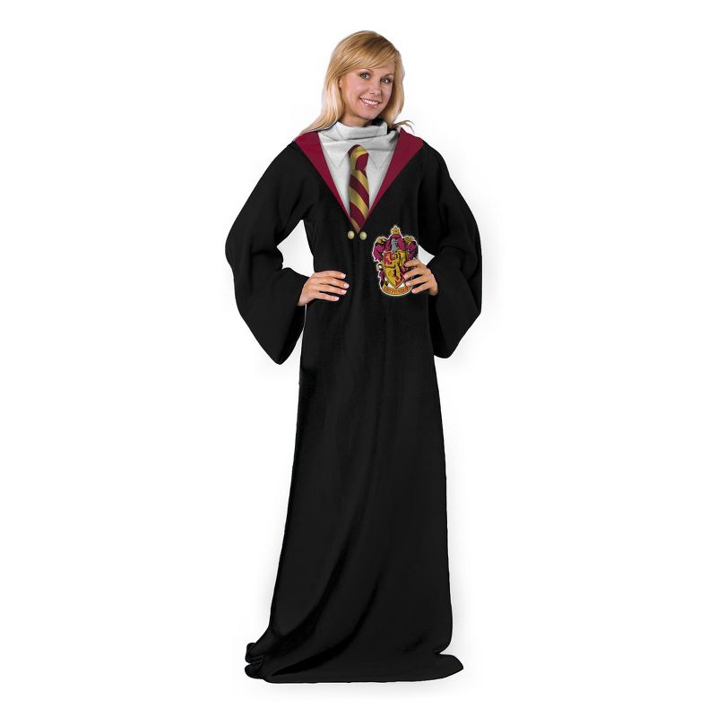 The Northwest Group, LLC Harry Potter Hogwarts Rules Adult Silk Touch Comfy Throw With Sleeves, 1 of 5