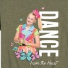 JoJo Siwa Dance From The Heart Short Sleeve Graphic T-Shirt - Heather Military Green - 2T - 2 of 3