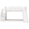 NicBex Twin over Twin Bunk Bed with Guardrail and Convertible Slide,Loft Bed with Ladder and Storage Shelves,Noise Reduced Bunk Beds for Bedroom - 4 of 4