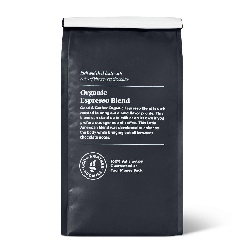 Signature Coffee Organic Espresso Blend Dark Roast Whole Bean Coffee - 12oz - Good &#38; Gather&#8482;, 4 of 6