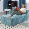 37.5'' Chenille Minimalist Loveseat Sofa with Sleeper and Ergonomic Deep Seat - 2 of 4