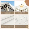 LAGarden 7 Ft Fringe Umbrella Replacement Canopy Top Cover Boho Outdoor Yard, Beige with Fringe, BH7W-01C - 3 of 4