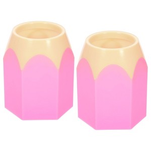 Unique Bargains Plastic Cute Large Capacity Office Home Pencil Holder 2 Pcs - 1 of 4