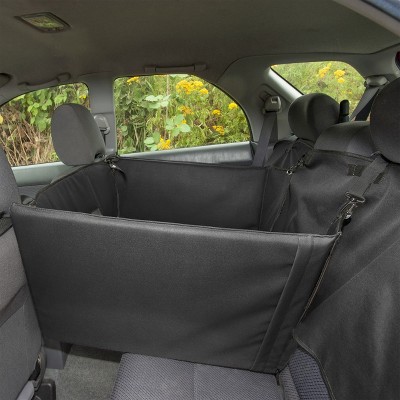 Gray Deluxe Hard Base Pet Car Seat Protector with Carry Bag